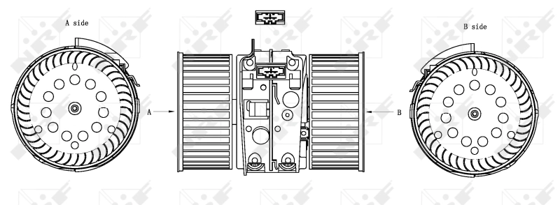 Ventilador habitáculo 34161 NRF