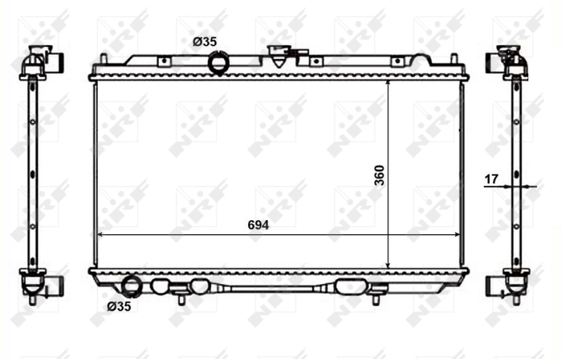 Radiador 53386 NRF
