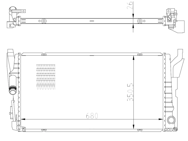Radiador de água NRF 50039