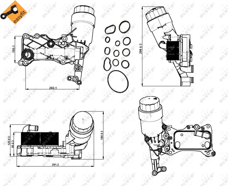 Portafiltro de aceite NRF 31350