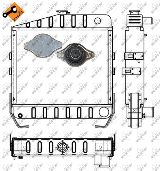 Comprar 53657 NRF Radiador de auto