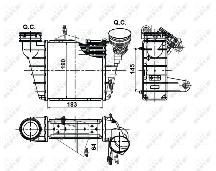 6Q0145805E Vika Radiador de intercooler