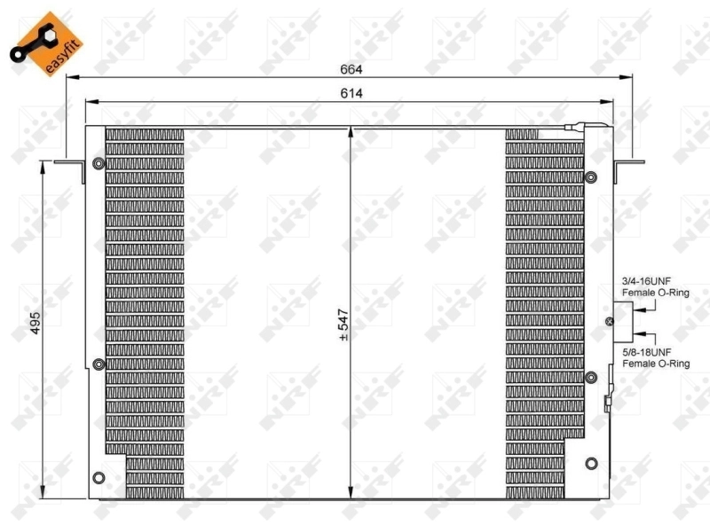 Radiador de aire acondicionado para Land Rover Range Rover II LP, P38A