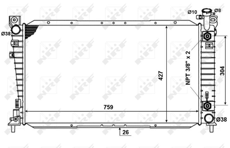 Radiador 50334 NRF