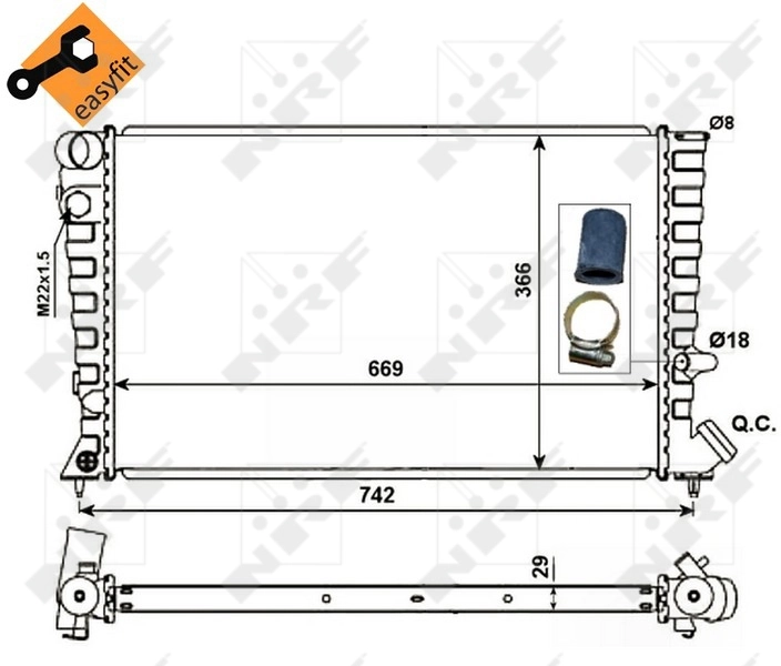 Radiador 58101 NRF
