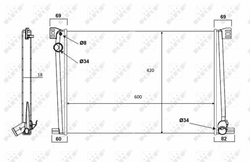 Comprar 58472 NRF Radiador de auto
