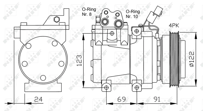 Compresor de ac NRF 32205