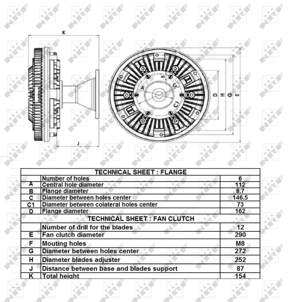 Embrague viscoso de ventilador 4702000422 Mercedes