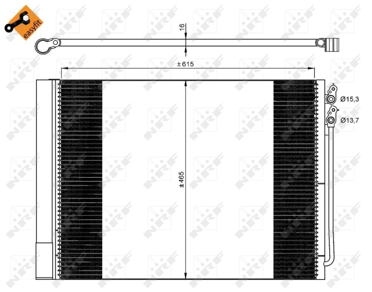 Condensador aire acondicionado 350033 NRF