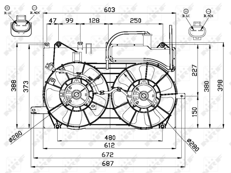 Ventilador, refrigeración motor NRF 47673 precio, desde 182,39 EUR