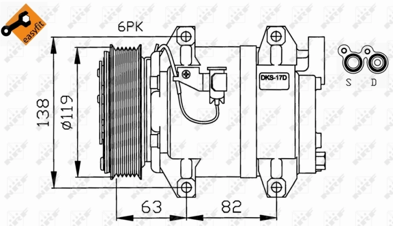 Compresor ac NRF 32211 precio, desde 246,53 EUR