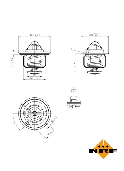 Caja de termostato 725178 NRF
