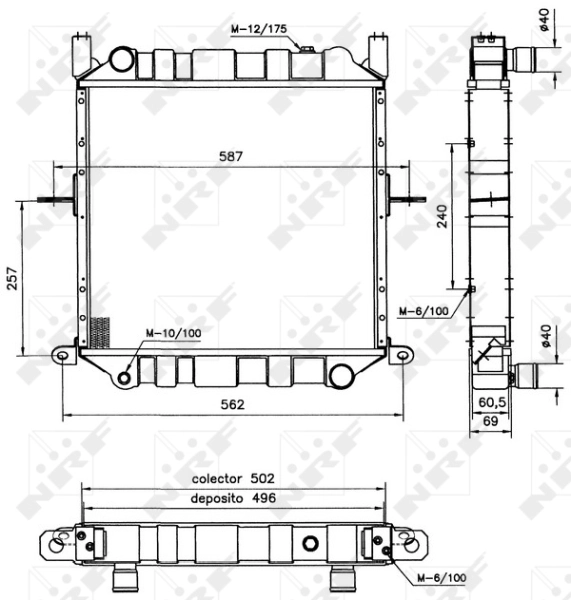 Comprar 52125 NRF Radiador de auto
