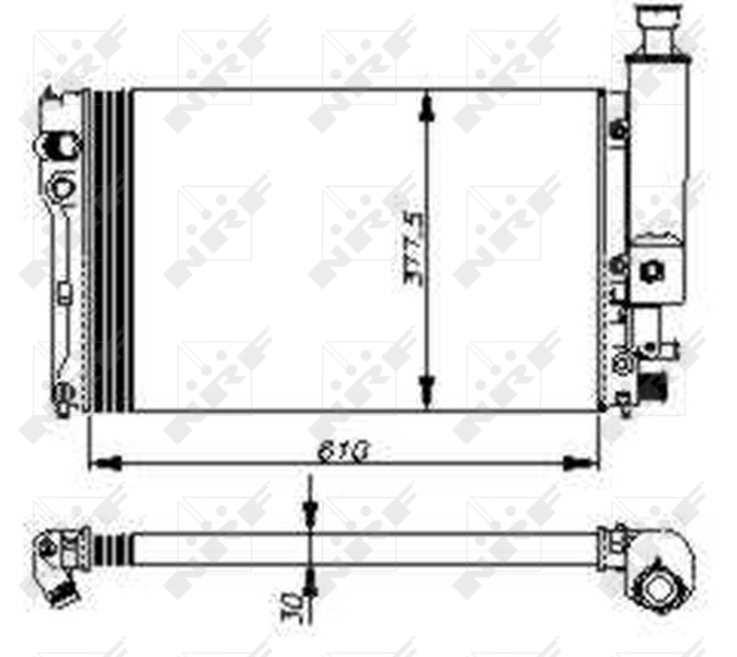 Radiador de água Fiat/Alfa/Lancia 0007707251