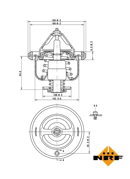 Caja de termostato 725053 NRF