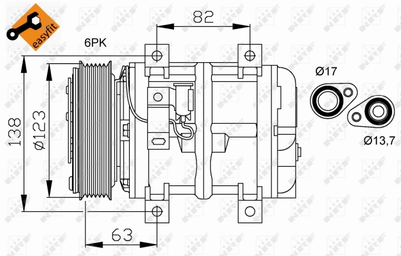 32112 NRF Compresor climatizador