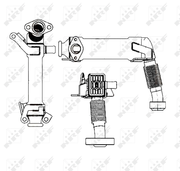 Enfriador de recirculación de gases de escape EGR 48001 NRF