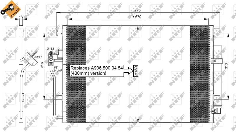 Comprar 35849 NRF Condensador de aire acondicionado