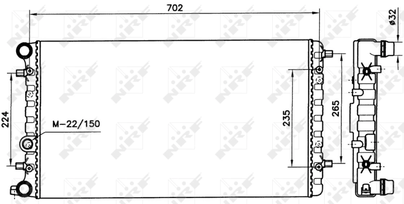 Comprar 58143 NRF Radiador de auto