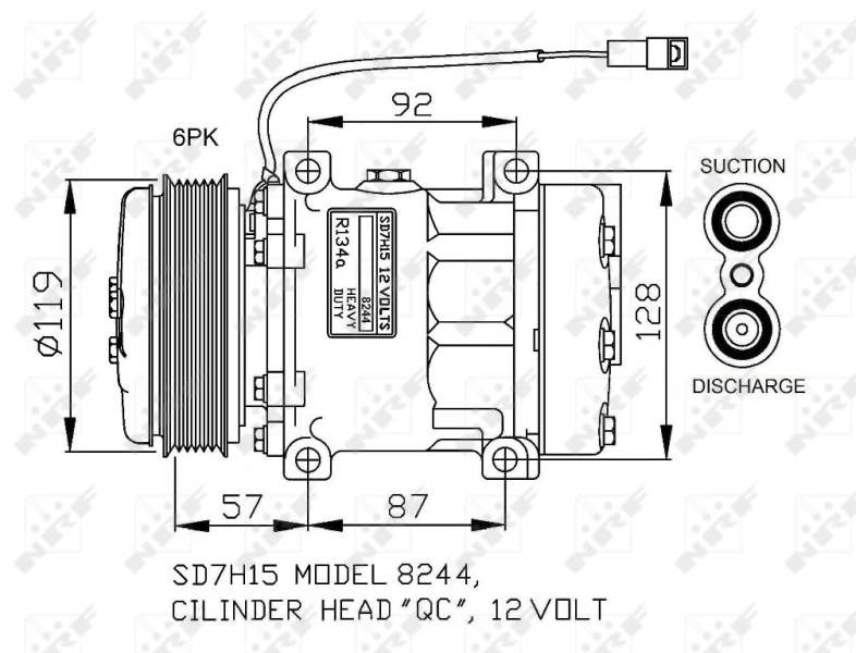Compresor de aire acondicionado 32771 NRF