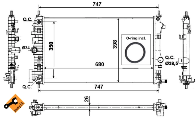 Radiador 53777 NRF