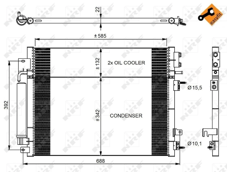 Comprar K05137693AD Fiat/Alfa/Lancia Condensador de aire acondicionado