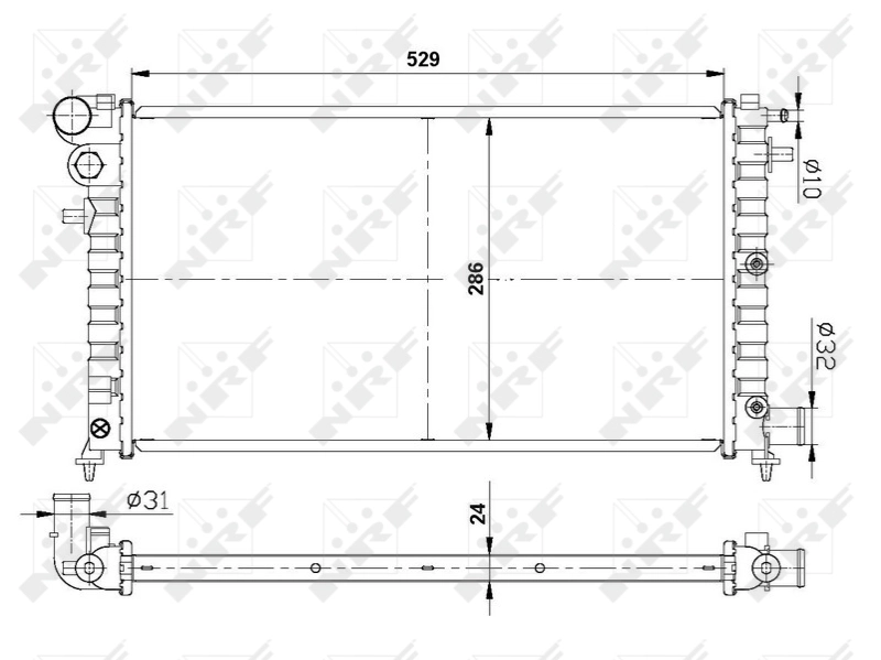 Radiador 509502 NRF