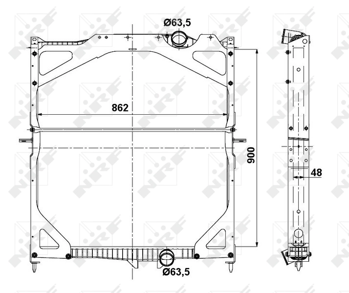 Radiador 529702 NRF