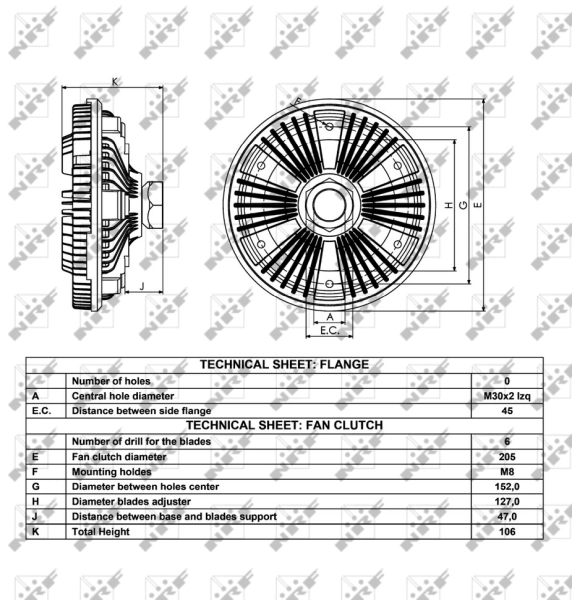 Embrague viscoso de ventilador 1403247 DAF