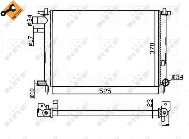 Radiador 54667 NRF