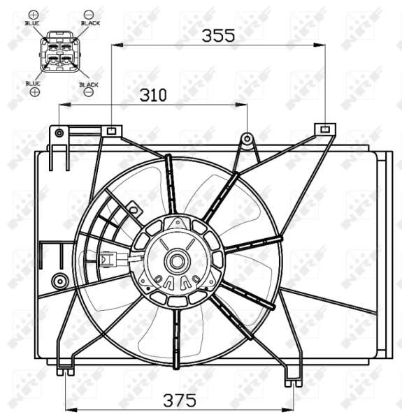 Ventilador, refrigeración motor NRF 47551 precio, desde 178,76 EUR