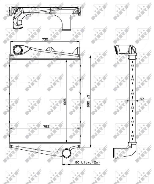 Enfriador de aire de admisión Volvo Trucks TRUCK FH12 