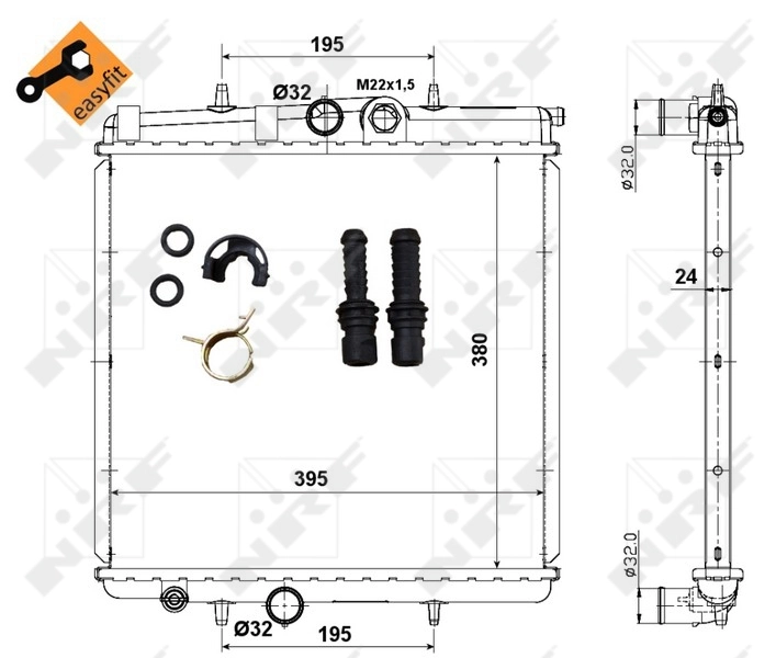 Radiador de água NRF 509523