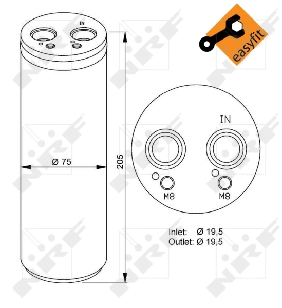 Filtro deshidratante NRF 33204