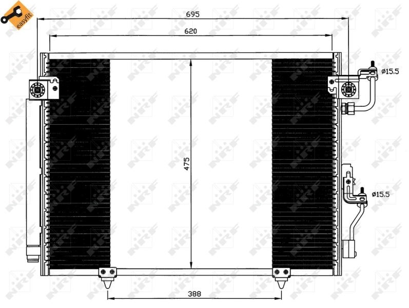 Aire acondicionado capacitor Mitsubishi Pajero III SUV (V70) (2000 - 2006) precio, desde 92,67 EUR