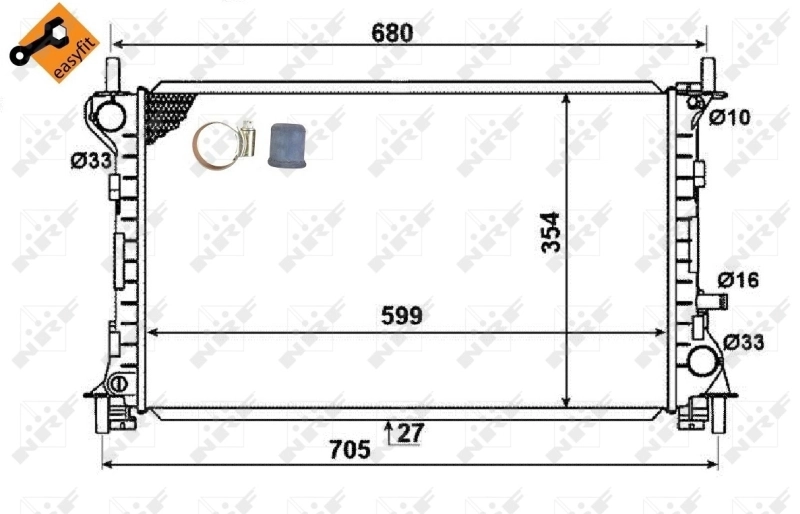 Radiador de água NRF 58375