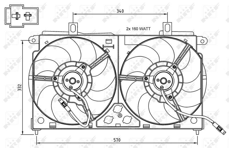 47048 NRF Ventilador de refrigeración del motor