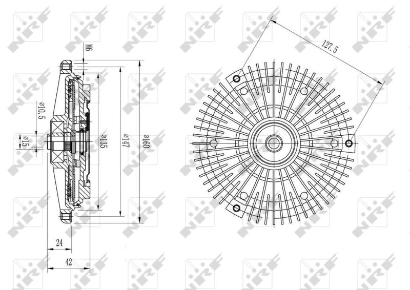 Embrague viscoso de ventilador 49594 NRF