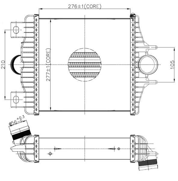 Intercooler 30988 NRF