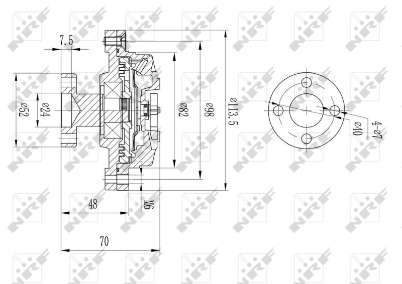 49609 NRF Embrague viscoso