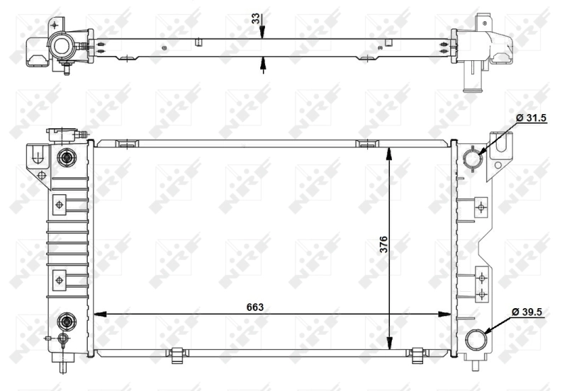 Radiador 50238 NRF