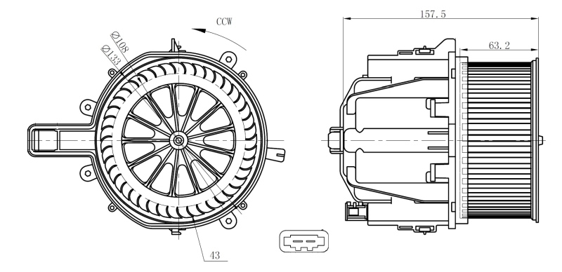  Ventilador habitáculo Porsche 911 