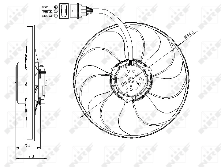 47393 NRF Ventilador del radiador