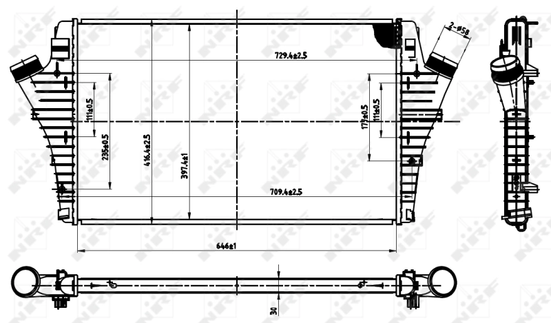 Intercooler 30475 NRF