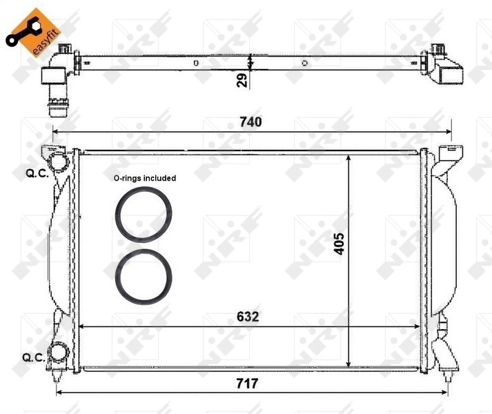 Radiador 50539 NRF