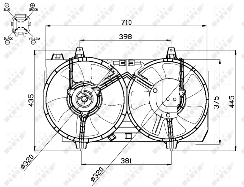 Electroventilador del motor para Nissan Primera  P12