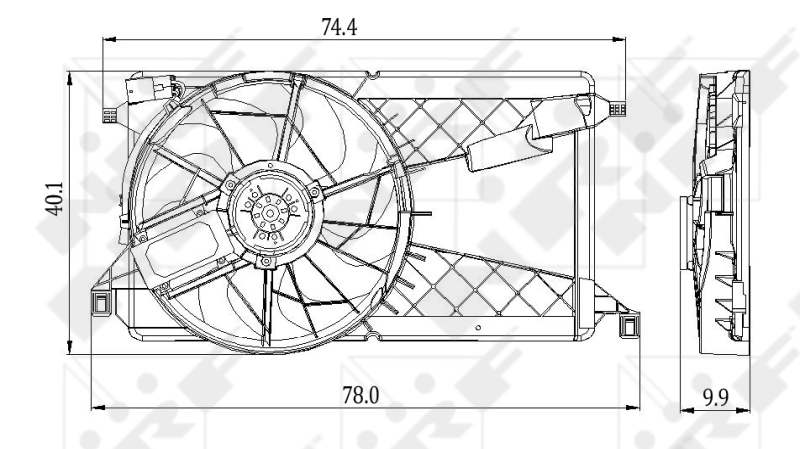 47291 NRF Ventilador de refrigeración del motor