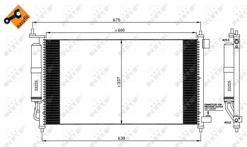 Aire acondicionado capacitor NRF 35583 precio, desde 113,48 EUR