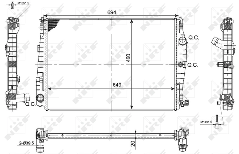 Radiador 53114 NRF