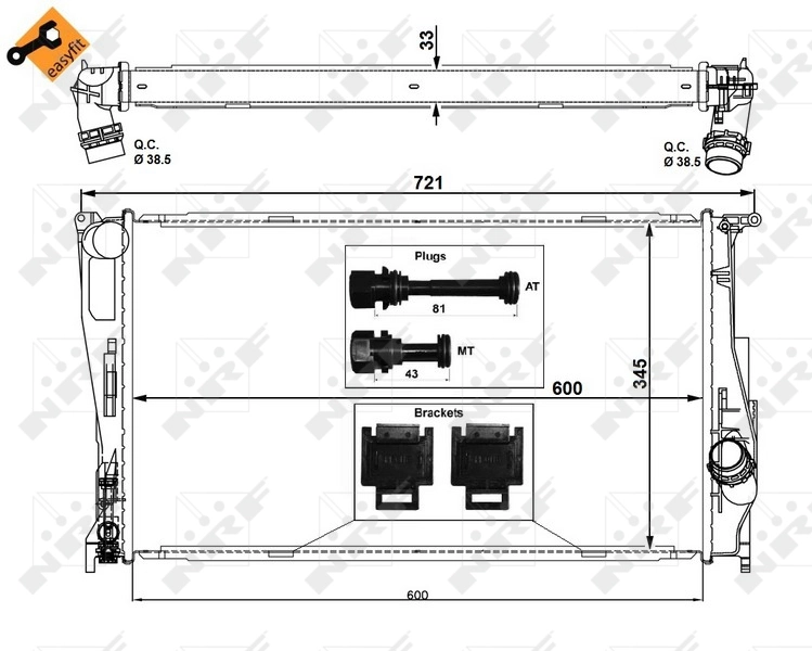 Radiador 53472 NRF